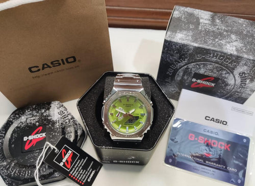 Casio G-Shock GM-2100 Metal Bezel Chronograph Watch | Men's Waterproof Luxury Sports Watch