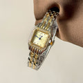 Imperial Grace Two-Tone Square Luxury Watch – Vintage Elegance for Women