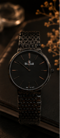 SEASTAR Obsidian Black Minimalist Watch – Phantom Luxury Edition