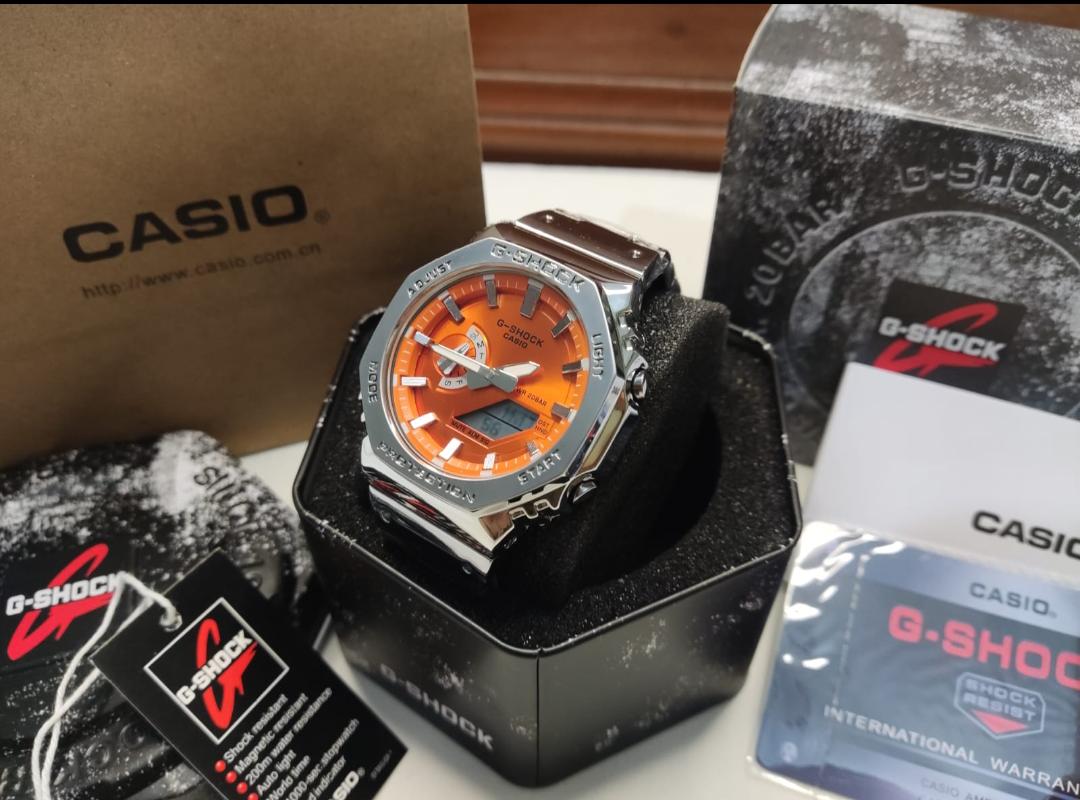 Casio G-Shock GM-2100 Metal Bezel Chronograph Watch | Men's Waterproof Luxury Sports Watch