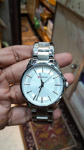 CURREN Men's Classic Silver Dress Watch | Premium Sunburst Dial Stainless Steel Wristwatch