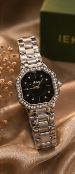 IEKE Spectrum Octagonal Crystal Watch – Elegant Multi-Color Series