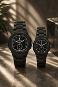 CRYSTAL TIME Phantom Black Grid Pair – Premium Luxury Sports Edition