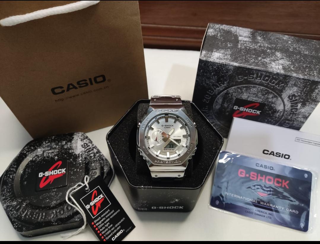Casio G-Shock GM-2100 Metal Bezel Chronograph Watch | Men's Waterproof Luxury Sports Watch