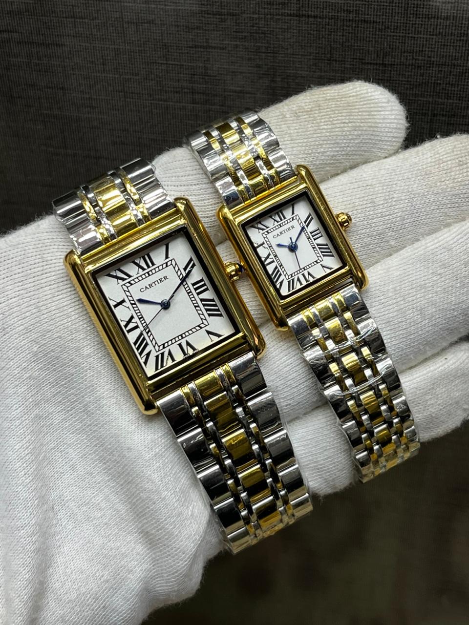 CARTIER Tank Louis Deluxe Pair – Iconic Heritage Gold Edition