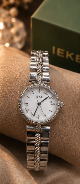 IEKE Celestial Round Crystal Watch – Elegant Multi-Color Series