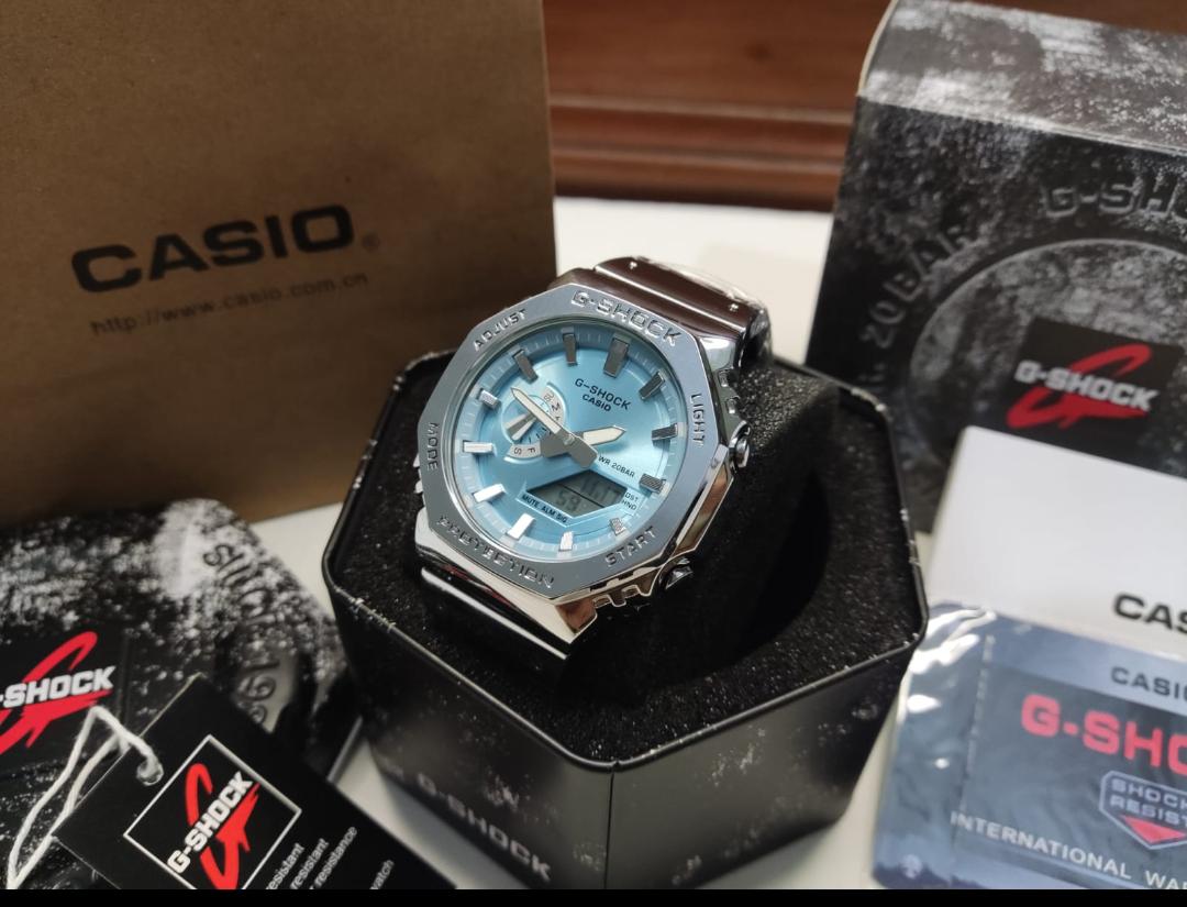Casio G-Shock GM-2100 Metal Bezel Chronograph Watch | Men's Waterproof Luxury Sports Watch